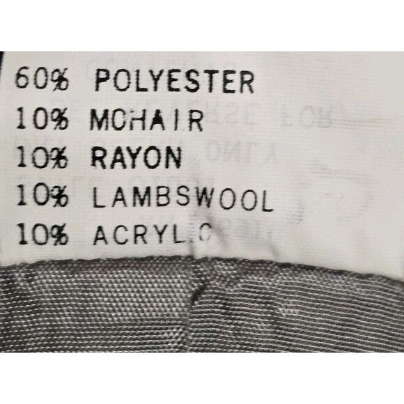 Vtg 80s Boucle Cardigan Purple Pink Lambswool Mohair Blend Knit Blazer Large 12 - Picture 9 of 9